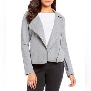 Eileen Fisher Women's 100% Organic Cotton Herringbone Moto Jacket Size XL